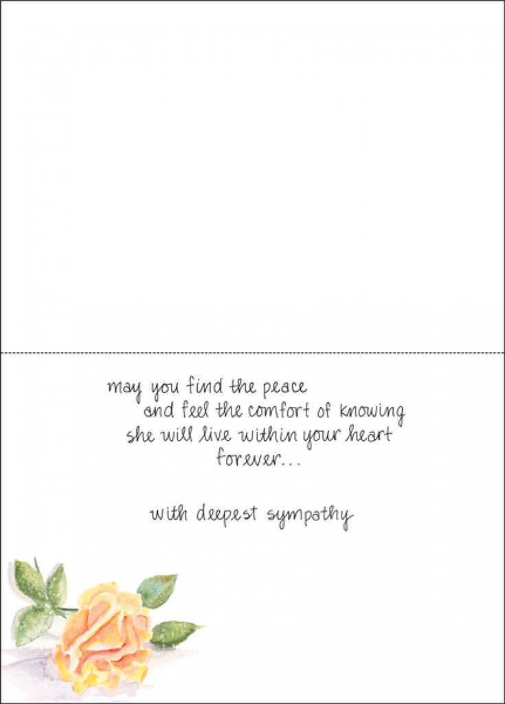 Peaceful Bouquet Sympathy Card-S4236 extra