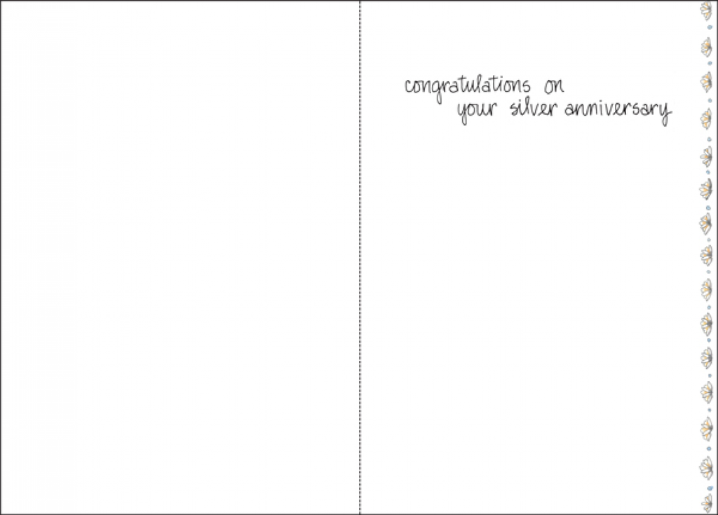25th Anniversary Card-A2419 extra