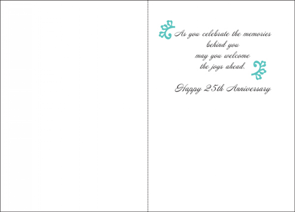 25th Silver Anniversary Card-AH449 extra