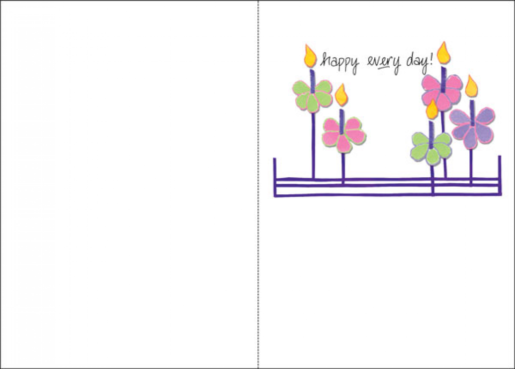 Happy Flowers Birthday Cards-B107 extra
