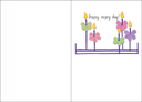 Happy Flowers Birthday Cards-B107 extra