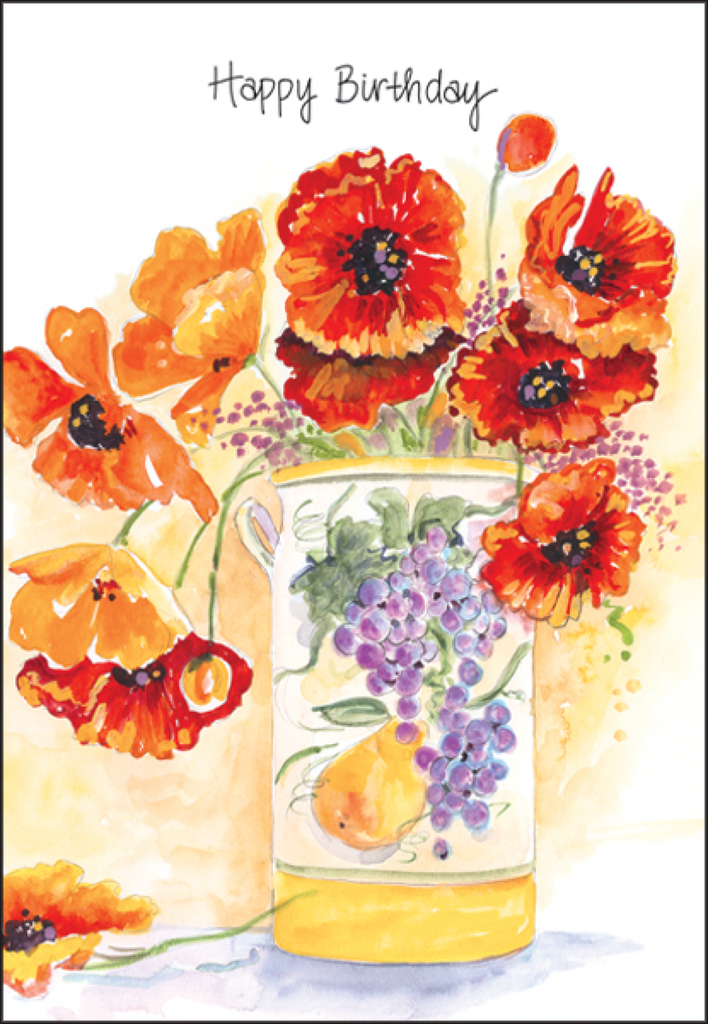 Flower Jar Birthday Card extra