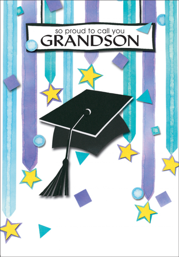 Grandson Graduation Card extra