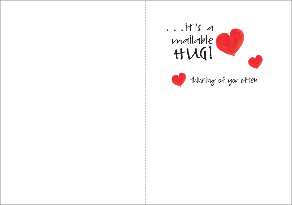 Mailable Hug Best Friend Card-F4488 extra
