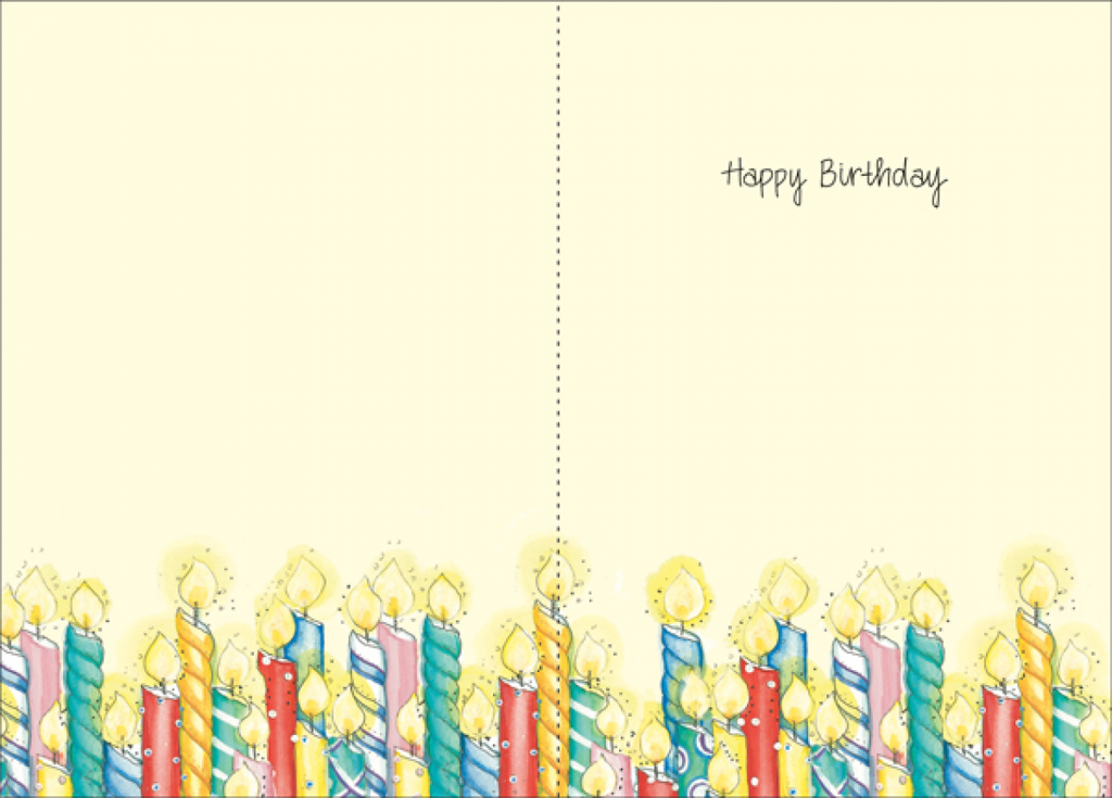 Colorful Candles Birthday Card B2146 extra