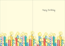 Colorful Candles Birthday Card B2146 extra