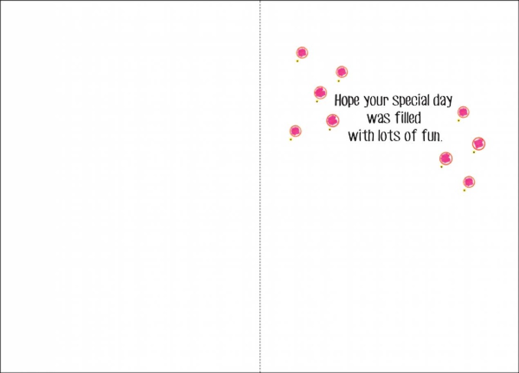 Polka Dot Belated Birthday Card extra