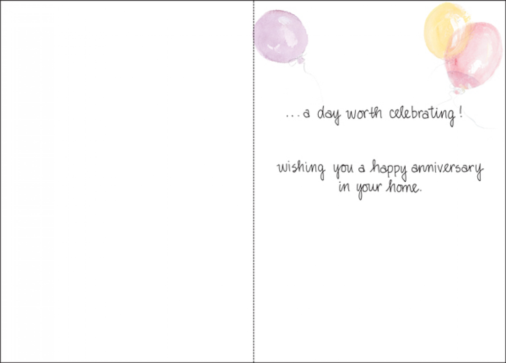 Celebrating Home Anniversary Real Estate Home Card-RE4463 extra