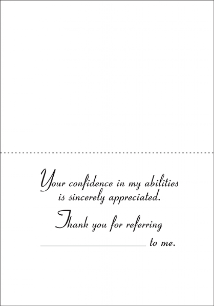 Referral Thank You Note Cards-BL160 extra
