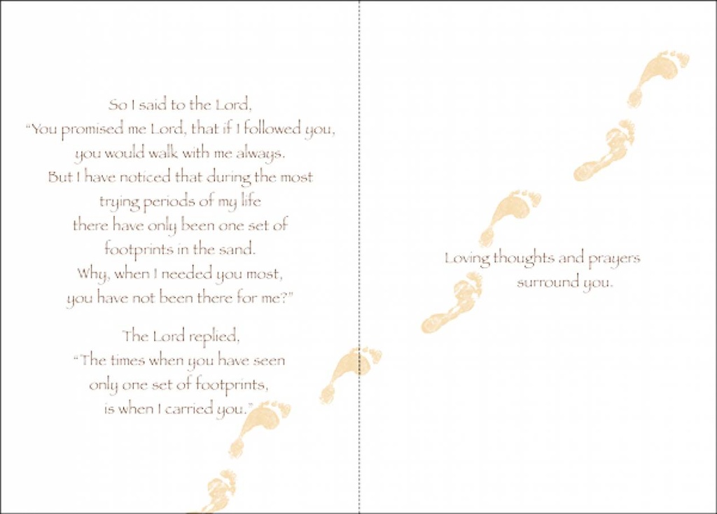 Foot Print Encouragement Card-S267 extra
