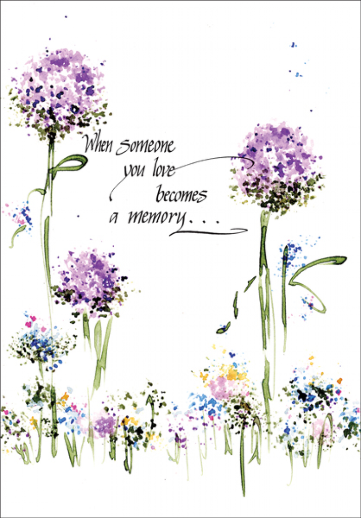 Watercolor Flower Sympathy Card-SF202 extra