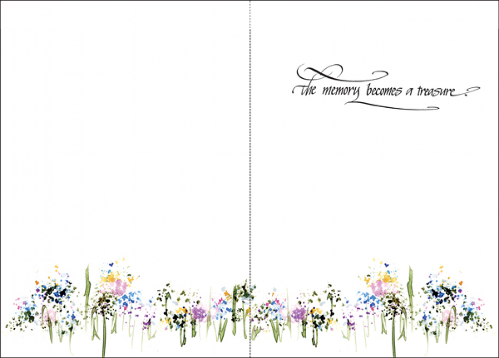 Watercolor Flower Sympathy Card-SF202 extra