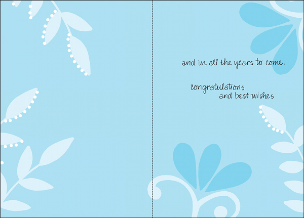 Floral, Glittering Wedding Card-W6408 extra