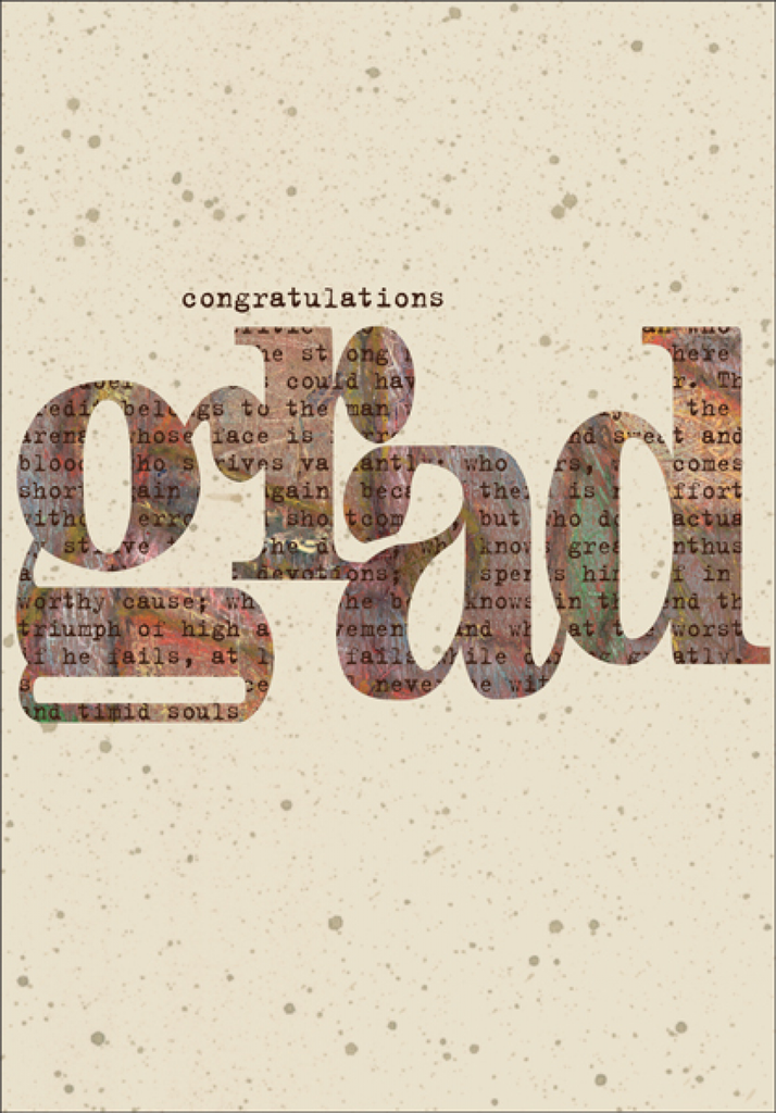Congratulations Grad Graduation Card extra