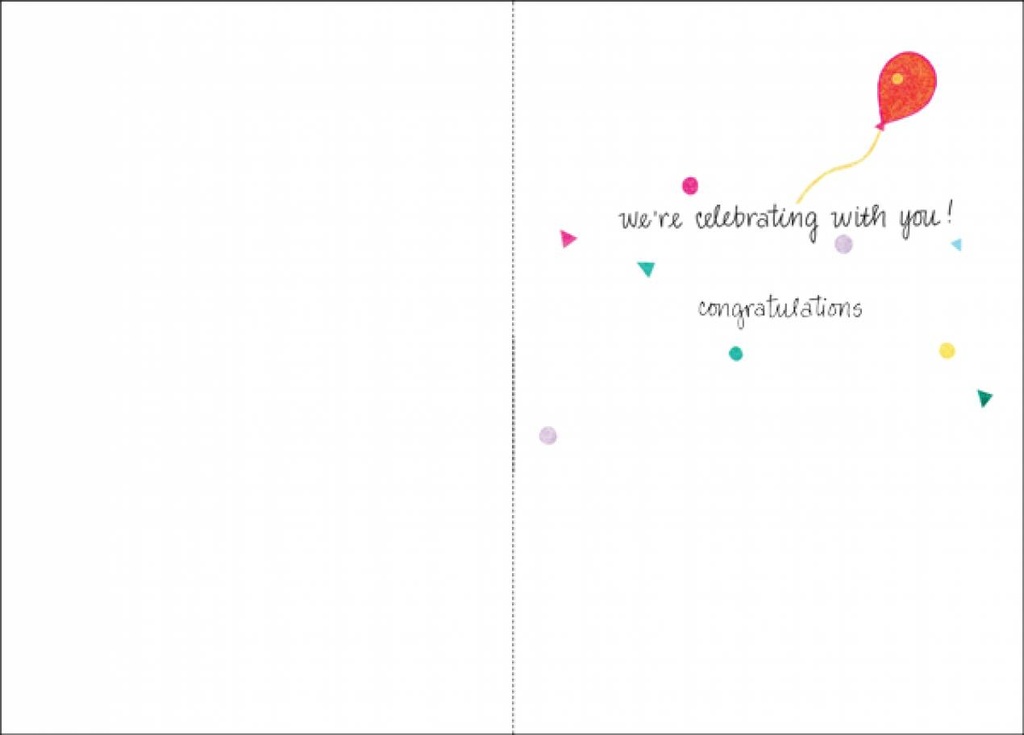 Balloons Graduation Card extra