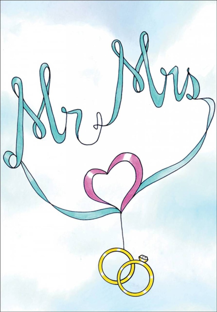 Mr and Mrs Wedding Card-WH463 extra