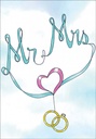 Mr and Mrs Wedding Card-WH463 extra