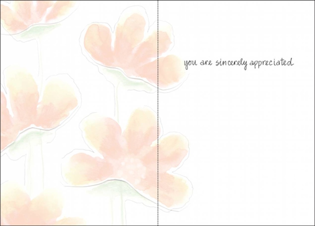 Floral Thank You Card-TH307 extra