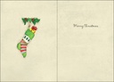 Santa Quilt Christmas Card, Box of Cards extra