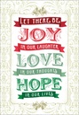 5x7 Joy, Love, Hope Christmas Cards-C9702 extra