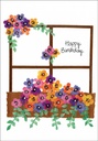 Pansies Birthday Card-B124 extra