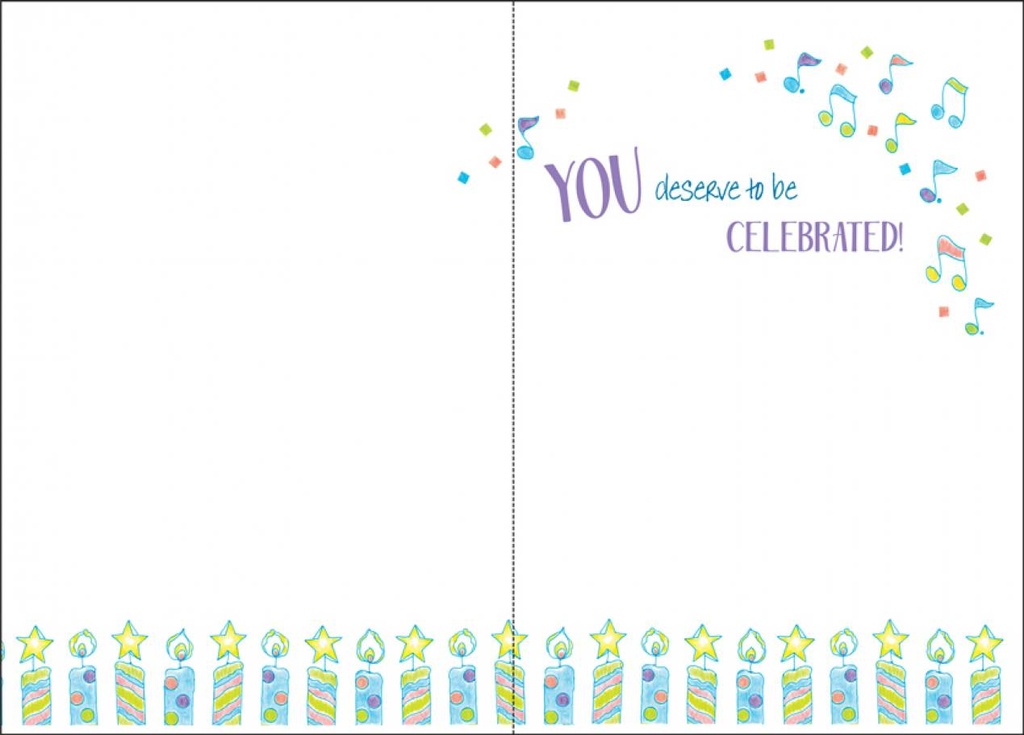Musical Notes Birthday Card extra