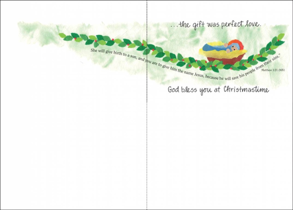 A Lowly Manger Christmas Card-C750C extra