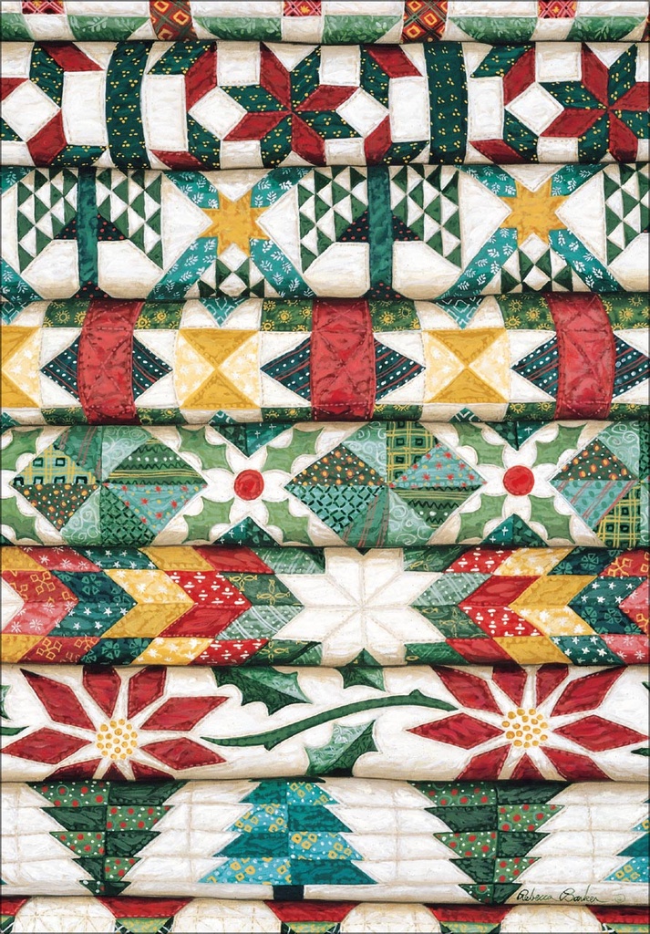 5x7 Stacked Christmas Quilts-CB702 extra