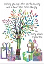 Colorful Tree Birthday Card-BN104 extra