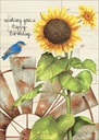 Sunflower Windmill Birthday Card extra