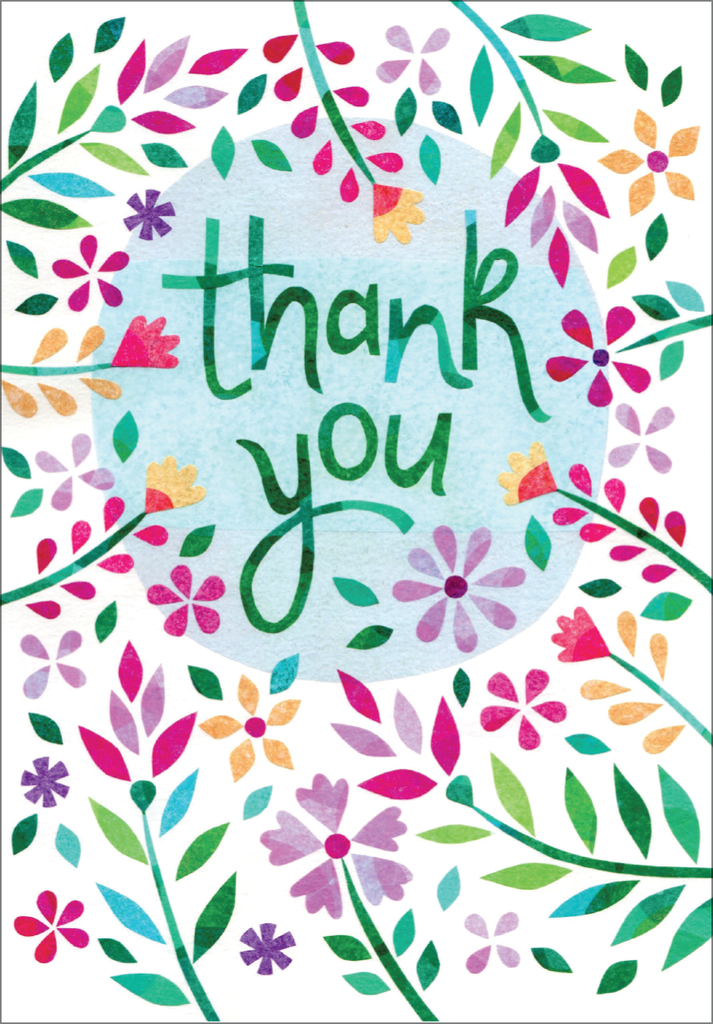 Tiny Flowers Thank You Greeting Card-T5305 extra