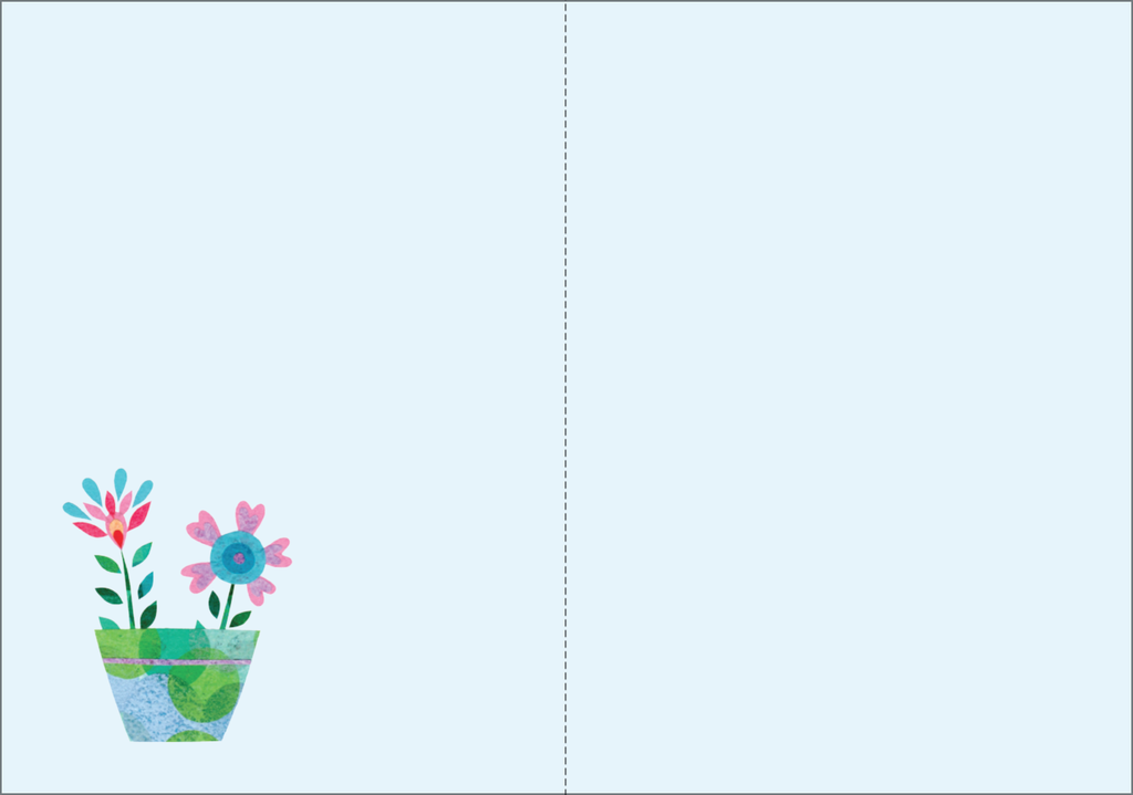 Tiny Flowers Thank You Greeting Card-T5305 extra