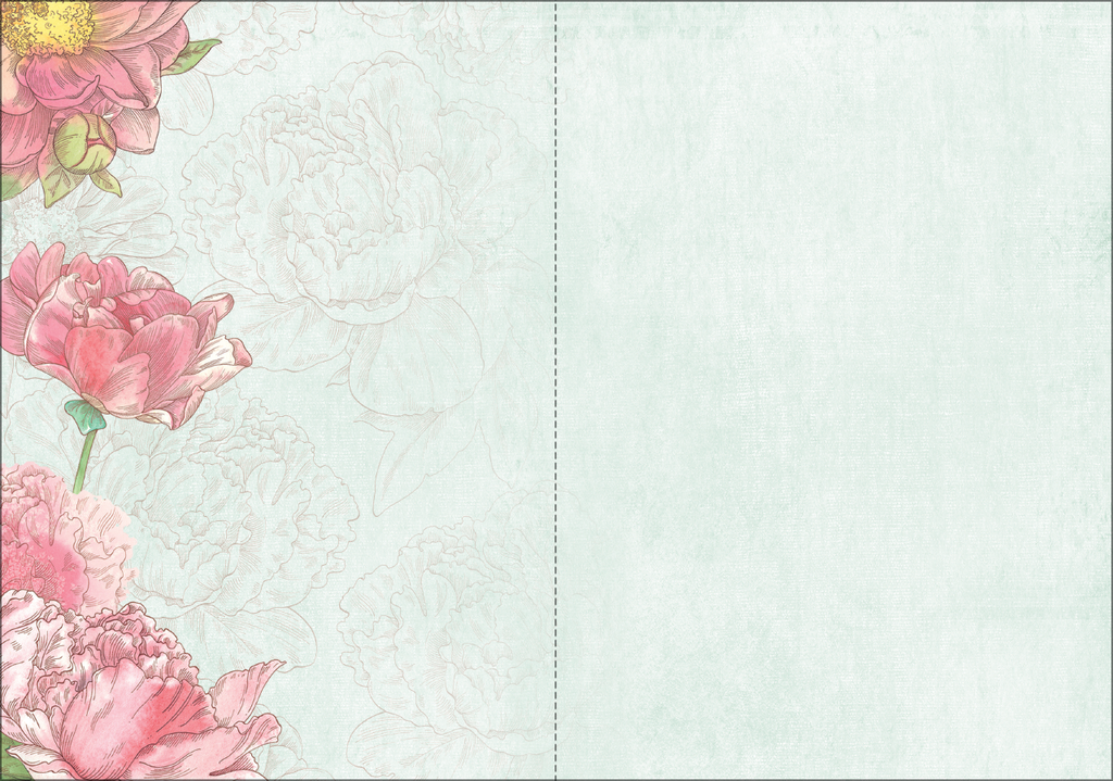 Peonies Friendship Card - GU444 extra