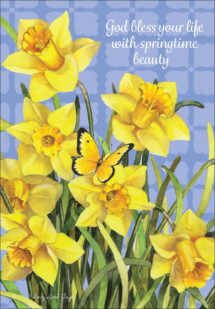 Yellow Flowers Easter Card extra