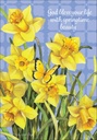 Yellow Flowers Easter Card extra