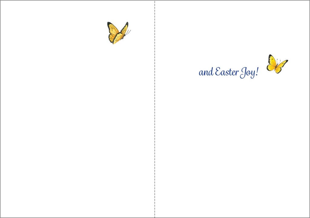 Yellow Flowers Easter Card extra