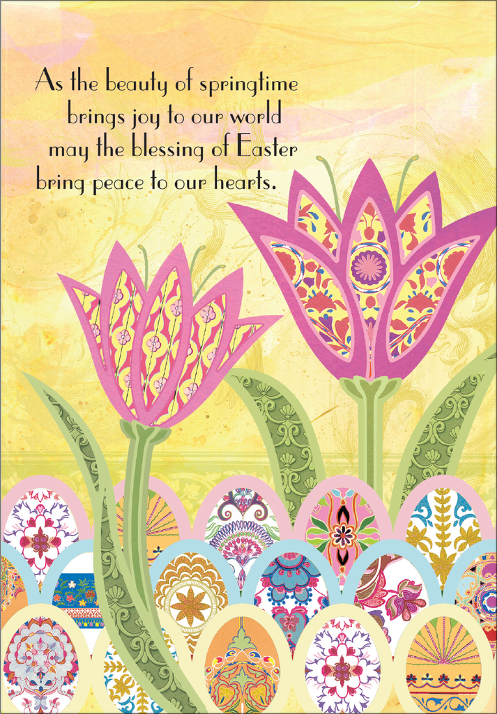 Easter Eggs & Flowers Card extra