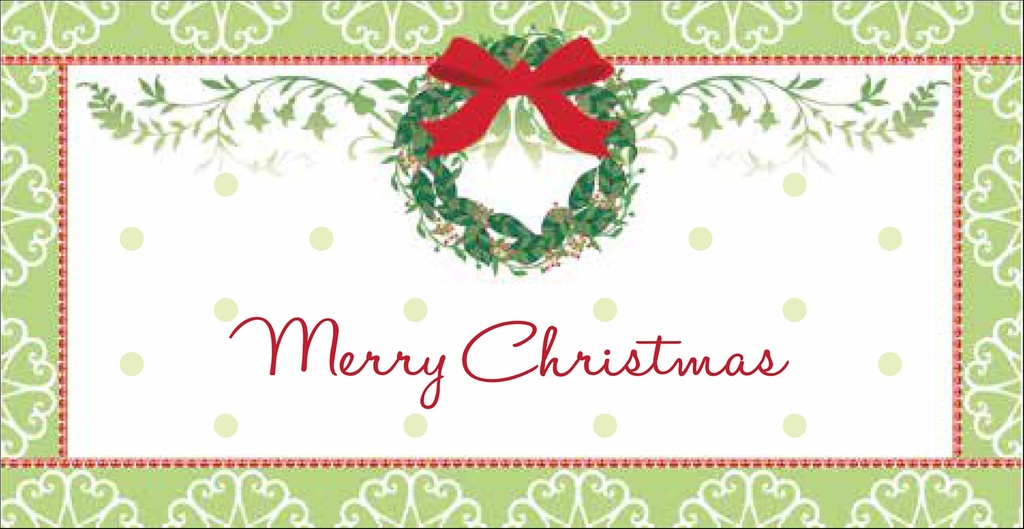 Christmas Wreath Money Cards MYCH13 extra