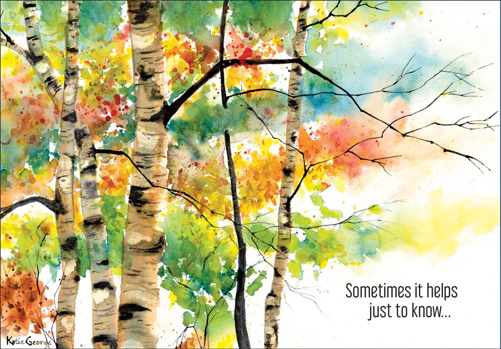 Colorful Birch Encouragment Card extra