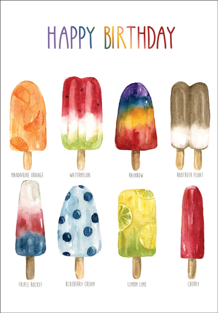 Popsicle Birthday Card extra