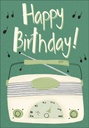 Vintage Radio Birthday Card extra
