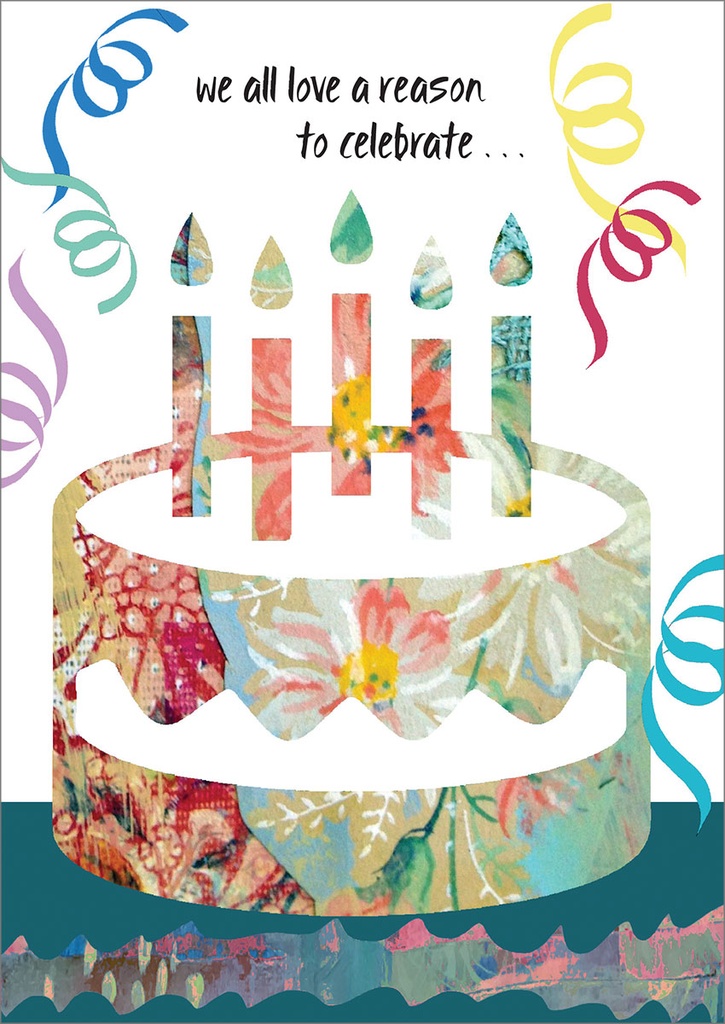 Birthday Cake Confetti Birthday Card 2 extra