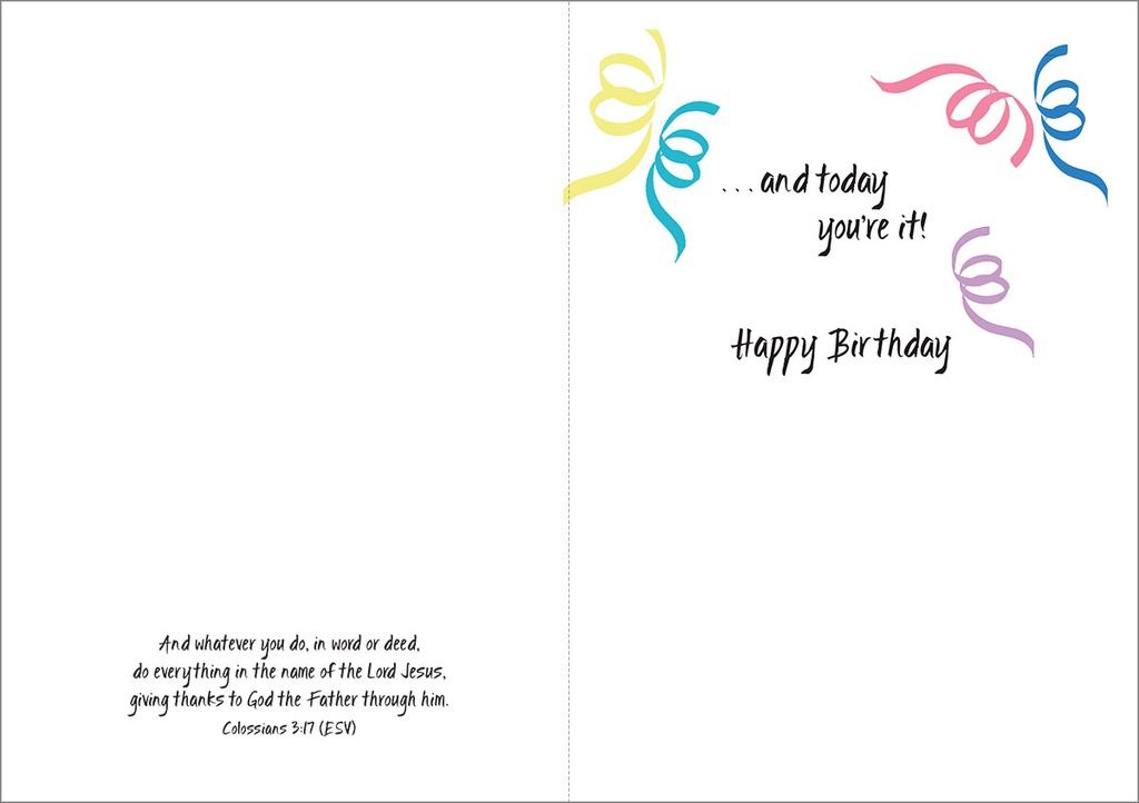 Birthday Cake Confetti Birthday Card 2 extra