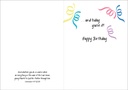 Birthday Cake Confetti Birthday Card 2 extra