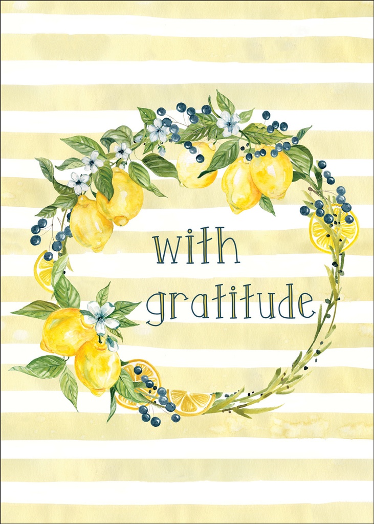 Lemon Wreath Thank You Card extra