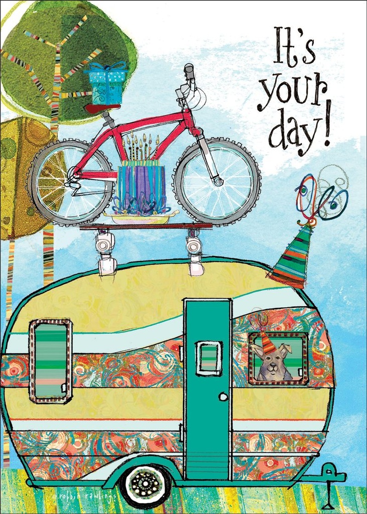 Happy Birthday Card- Happy Camper extra