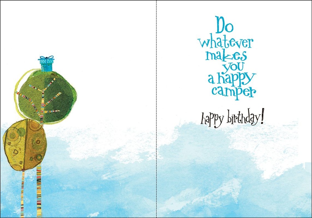 Happy Birthday Card- Happy Camper extra