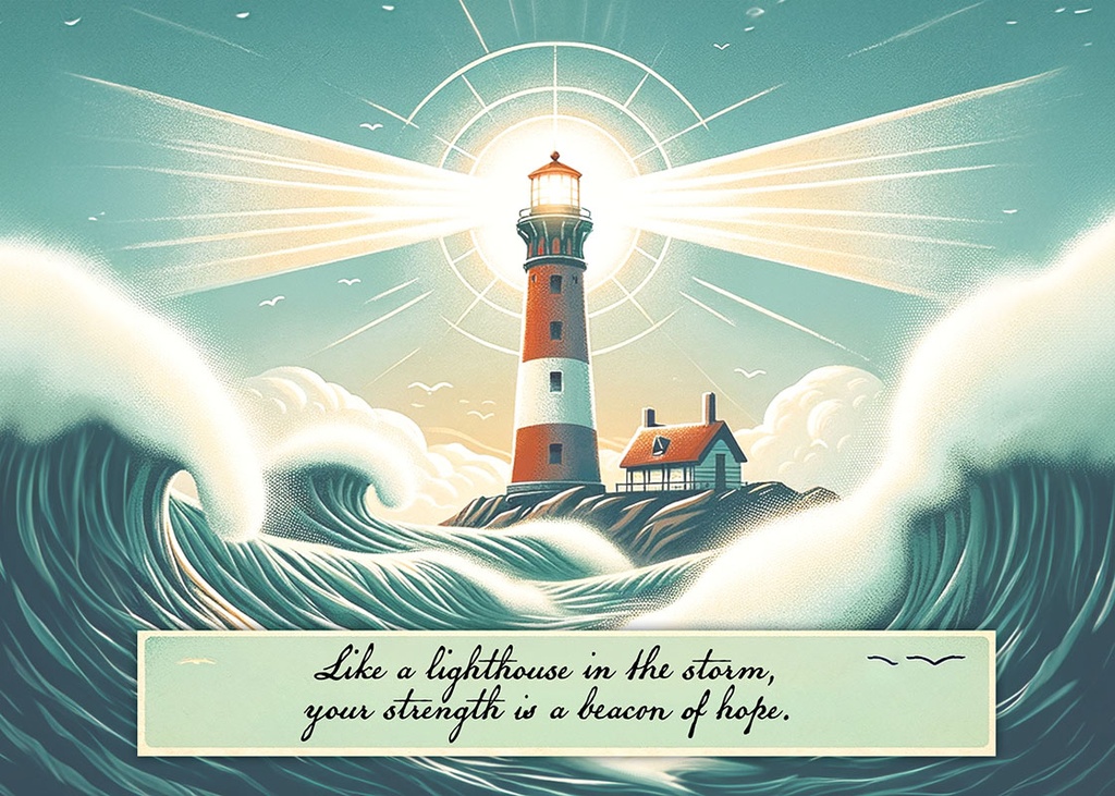 S44655 - Beacon of Hope Lighthouse Encouragement Card extra