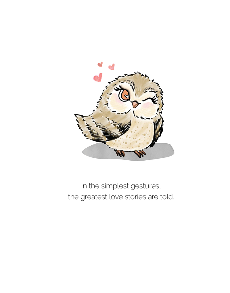 V7844687 - Whimsical Owl Valentine's Day Card with Hearts extra