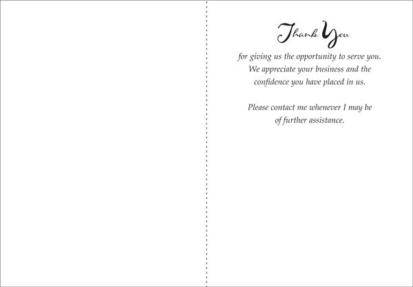 BC01 - Real Estate Business Thank You Cards extra